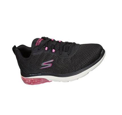 Női Skechers GOwalk Air 2.0 - Dynamic Virtue Edzőcipő Fekete Rózsaszín | HUA773D