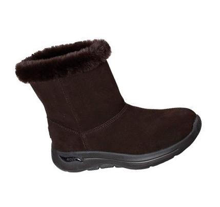 Női Skechers GOwalk Arch Fit - Embrace Csizma Csokoládé | HUI291D