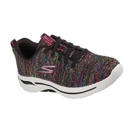 Női Skechers GOwalk Arch Fit - Glee Gyalogló Cipő Fekete Színes | HU6548B
