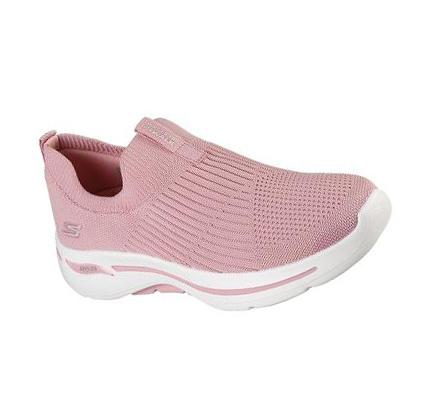 Női Skechers GOwalk Arch Fit - Iconic Gyalogló Cipő Világos Rózsaszín | HU54130