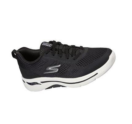Női Skechers GOwalk Arch Fit - Motion Breeze Gyalogló Cipő Fekete Fehér | HU6748L