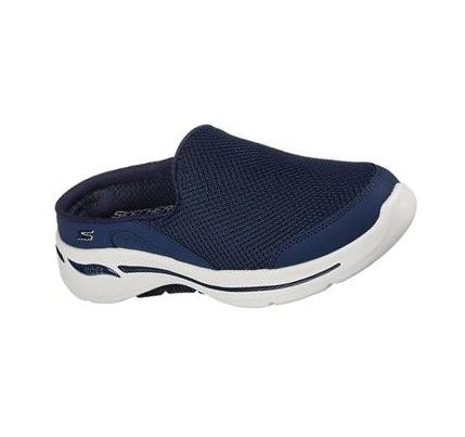 Női Skechers GOwalk Arch Fit - Seven Seas Gyalogló Cipő Sötétkék Fehér | HU5488K