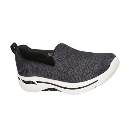 Női Skechers GOwalk Arch Fit - Unlimited Time Gyalogló Cipő Fekete Fehér | HU5274B