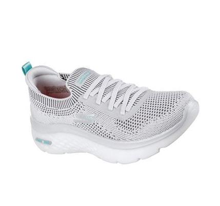 Női Skechers GOwalk Hyper Burst - Moon Gyalogló Slip Ons Szürke | HU7509G
