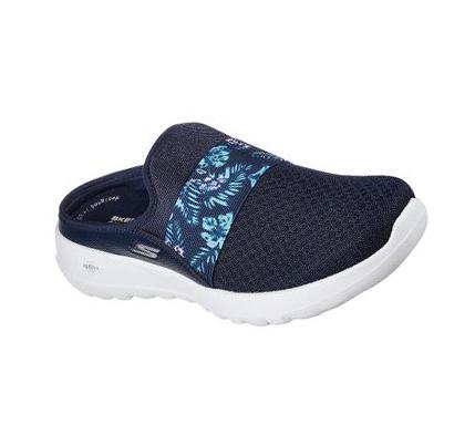 Női Skechers GOwalk Joy - Tropical Oasis Gyalogló Cipő Sötétkék | HU5838L