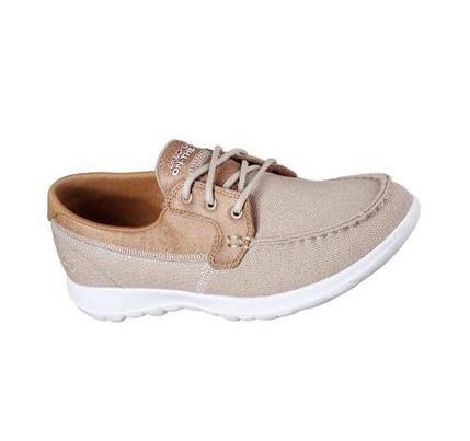 Női Skechers GOwalk Lite - Coral Alkalmi Cipő Bézs | HU60134