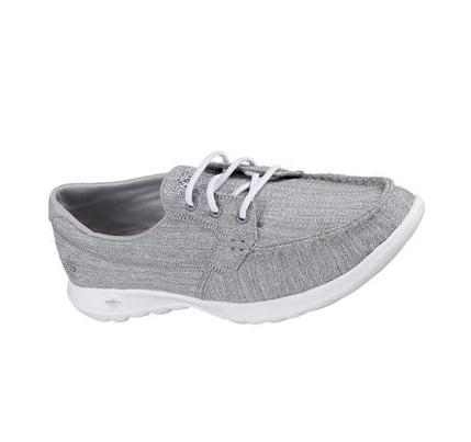 Női Skechers GOwalk Lite - Isla Alkalmi Cipő Világos Szürke | HU60630