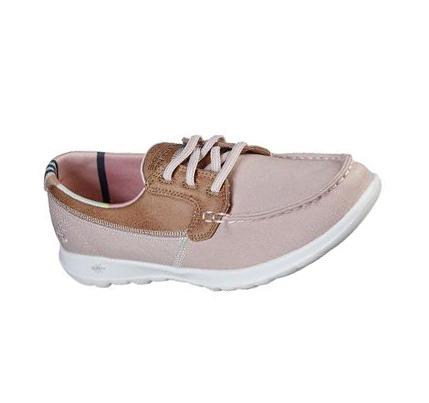 Női Skechers GOwalk Lite - Playa Vista Alkalmi Cipő Világos Rózsaszín | HU6113P