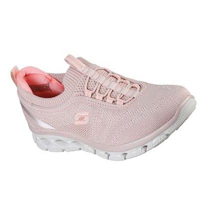 Női Skechers Glide-Step Flex - Good Dream Slip Ons Világos Rózsaszín | HUI538W