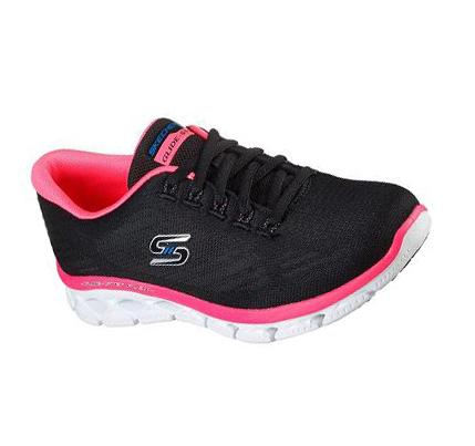 Női Skechers Glide-Step Flex - Sheer Virtue Alkalmi Cipő Fekete Rózsaszín | HU4488C