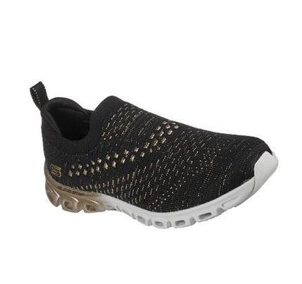 Női Skechers Glide-Step - Glamour Slip Ons Fekete Arany | HU4463D