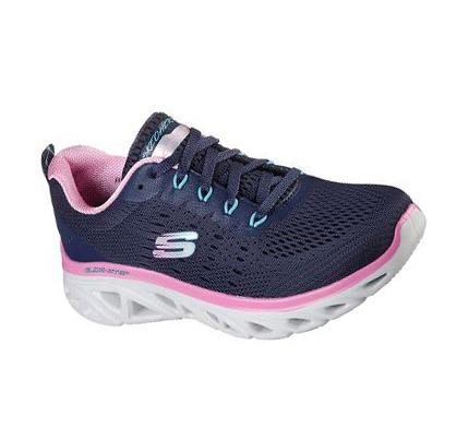 Női Skechers Glide-Step Sport - Fresh Charm Edzőcipő Sötétkék Rózsaszín | HU6809D