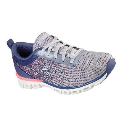 Női Skechers Glide-Step Sport - Head Start Edzőcipő Szürke Lila | HUA148C