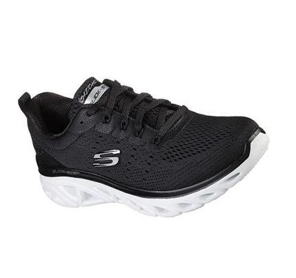 Női Skechers Glide-Step Sport - New Facets Edzőcipő Fekete Fehér | HUA173B