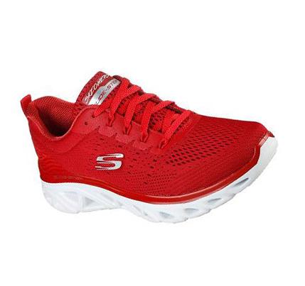 Női Skechers Glide-Step Sport - New Facets Edzőcipő Piros | HUA2238