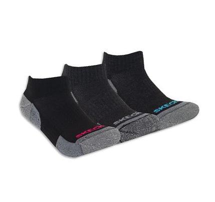 Női Skechers Half Terry Quarter Munka - 3 Pack Zokni Szürke | HU30470