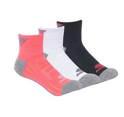 Női Skechers Half Terry Sport - 3 Pack Zokni Rózsaszín Fekete | HU3097P