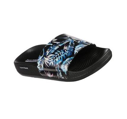 Női Skechers Hyper Papucs - Island Palms Szandál Fekete Színes | HU4580W
