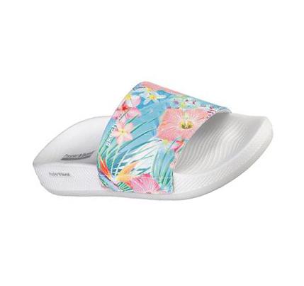 Női Skechers Hyper Papucs - Tropical Szandál Fehér Színes | HU4578K