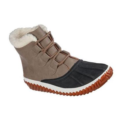 Női Skechers Jagged Pond Csizma Fekete Barna | HU78633