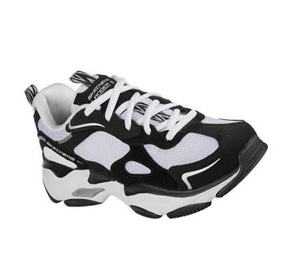 Női Skechers Lander S - Petal Pusher Tornacipő Fekete Fehér | HUA8980