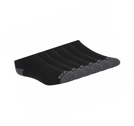 Női Skechers Low Cut Gyalogló - 6 Pack Zokni Fekete | HU32093