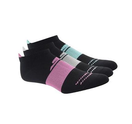 Női Skechers Low Cut Heel Tab - 3 Pack Zokni Fekete | HU3297G