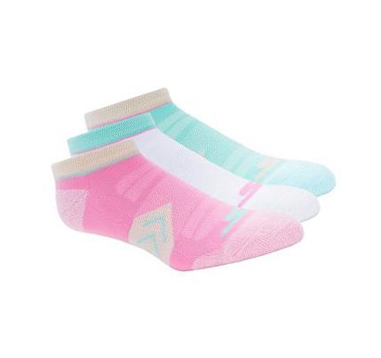 Női Skechers Marled Cushion Liner - 3 Pack Zokni Levendula | HU3234S