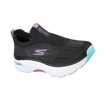 Női Skechers Max Cushioning Arch Fit - Myrona Futócipő Fekete Világos Türkiz | HU69730