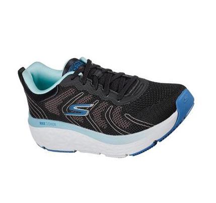 Női Skechers Max Cushioning Delta Edzőcipő Fekete Kék | HU7048K