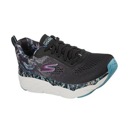 Női Skechers Max Cushioning Elite - Blooming Paradise Edzőcipő Fekete Színes | HUA9233