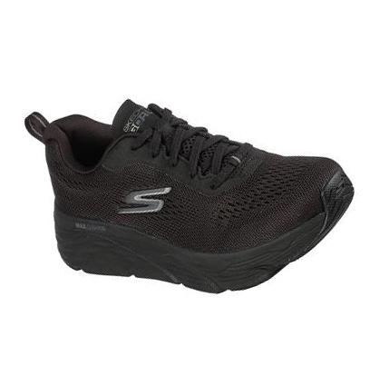 Női Skechers Max Cushioning Elite - Destination Point Edzőcipő Fekete | HU7198B