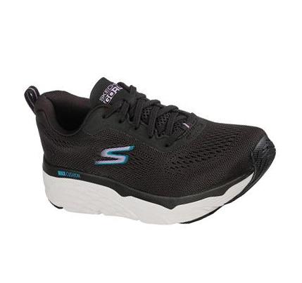 Női Skechers Max Cushioning Elite - Destination Point Edzőcipő Fekete | HU7223G