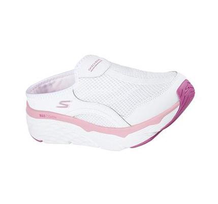 Női Skechers Max Cushioning Elite - High Crest Slip Ons Fehér Rózsaszín | HUA973X