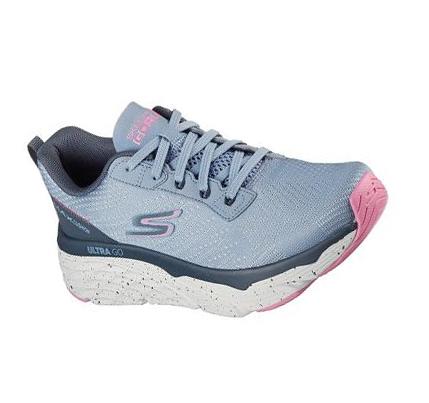Női Skechers Max Cushioning Elite - Limitless Intensity Edzőcipő Kék | HU68690