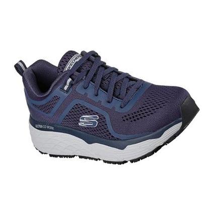 Női Skechers Max Cushioning Elite SR - Banham Munkacipő Sötétkék | HU36710