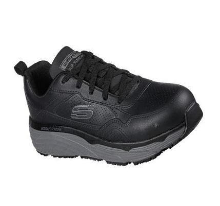 Női Skechers Max Cushioning Elite SR - Ralip Munkacipő Fekete | HU3446L