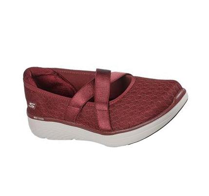 Női Skechers Max Cushioning Lite - Breathe Eazy Slip Ons Bordó | HUA088L