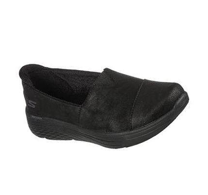 Női Skechers Max Cushioning Lite - Cozy Up Slip Ons Fekete | HU6188A