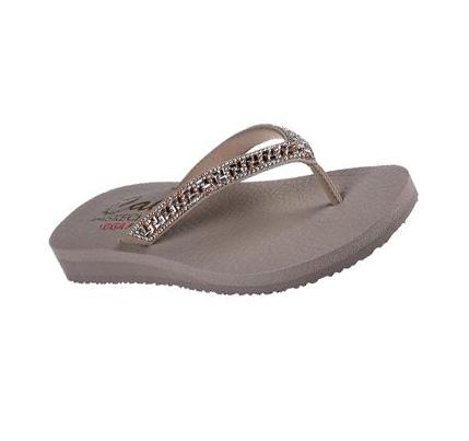 Női Skechers Meditation - Geo-Princess Szandál Szürke Barna | HU5676L
