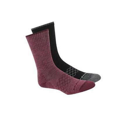 Női Skechers Merino Wool Crew - 2 Pack Zokni Piros | HU3409P