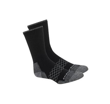 Női Skechers Merino Wool Crew - 2 Pack Zokni Fekete | HU34198
