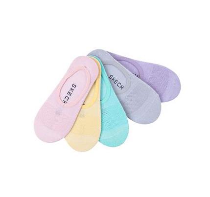 Női Skechers Microfiber Liner - 5 Pack Zokni Világos Rózsaszín | HU3259X