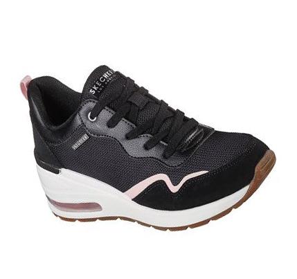 Női Skechers Million Air - Air-Ess Éktalpú Cipő Fekete | HU30558