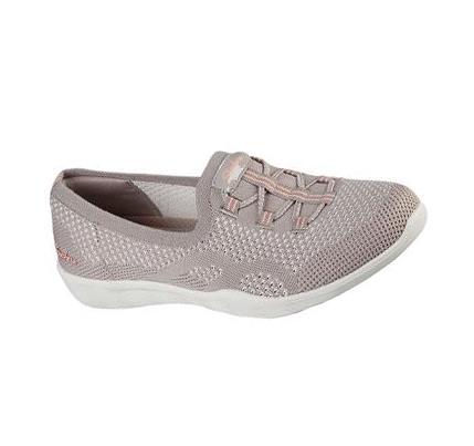 Női Skechers Newbury St - Be Adventurous Slip Ons Szürke Barna | HUA238K
