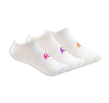 Női Skechers No Show Stretch - 3 Pack Zokni Fehér | HU33094