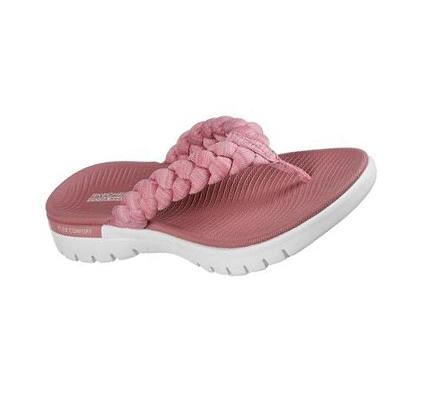 Női Skechers On-The-Go Flex - Sweet Summer Szandál Rózsaszín | HU4653Q