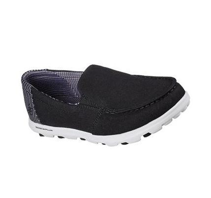 Női Skechers On-the-GO 2.0 - Cape Cod Slip Ons Fekete Fehér | HU6238A