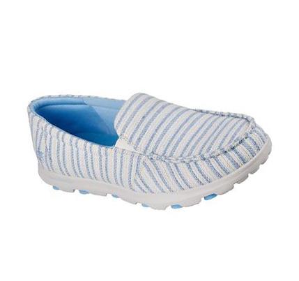 Női Skechers On-the-GO 2.0 - Paloma Slip Ons Kék Fehér | HU6363E