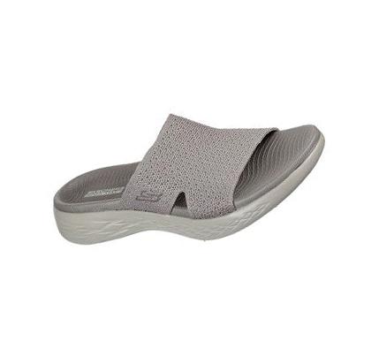 Női Skechers On-the-GO 600 - Adore Szandál Sötétszürke Barna | HU47173